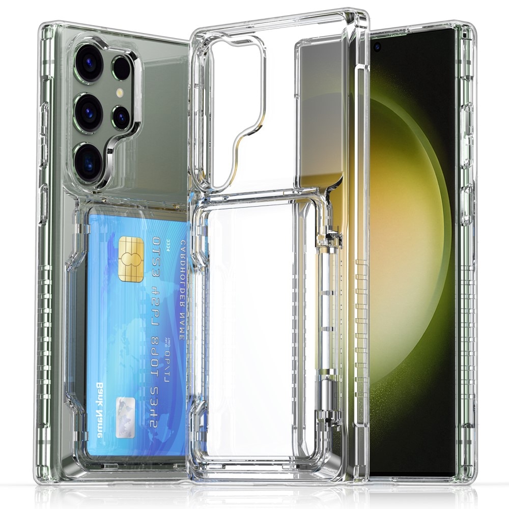 Hybrid Case Card Slot Kickstand Samsung Galaxy S25 Ultra Transparent