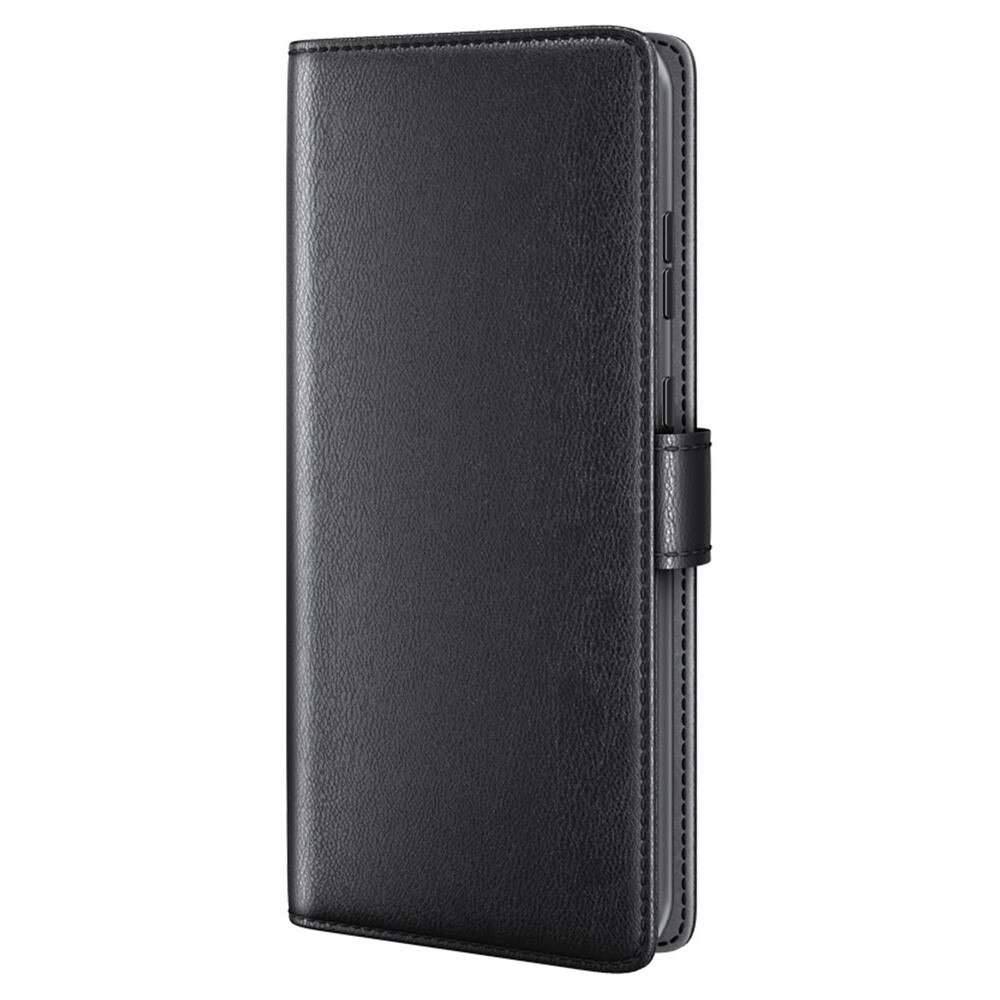 Motorola Moto G35 Genuine Leather Wallet Case Black