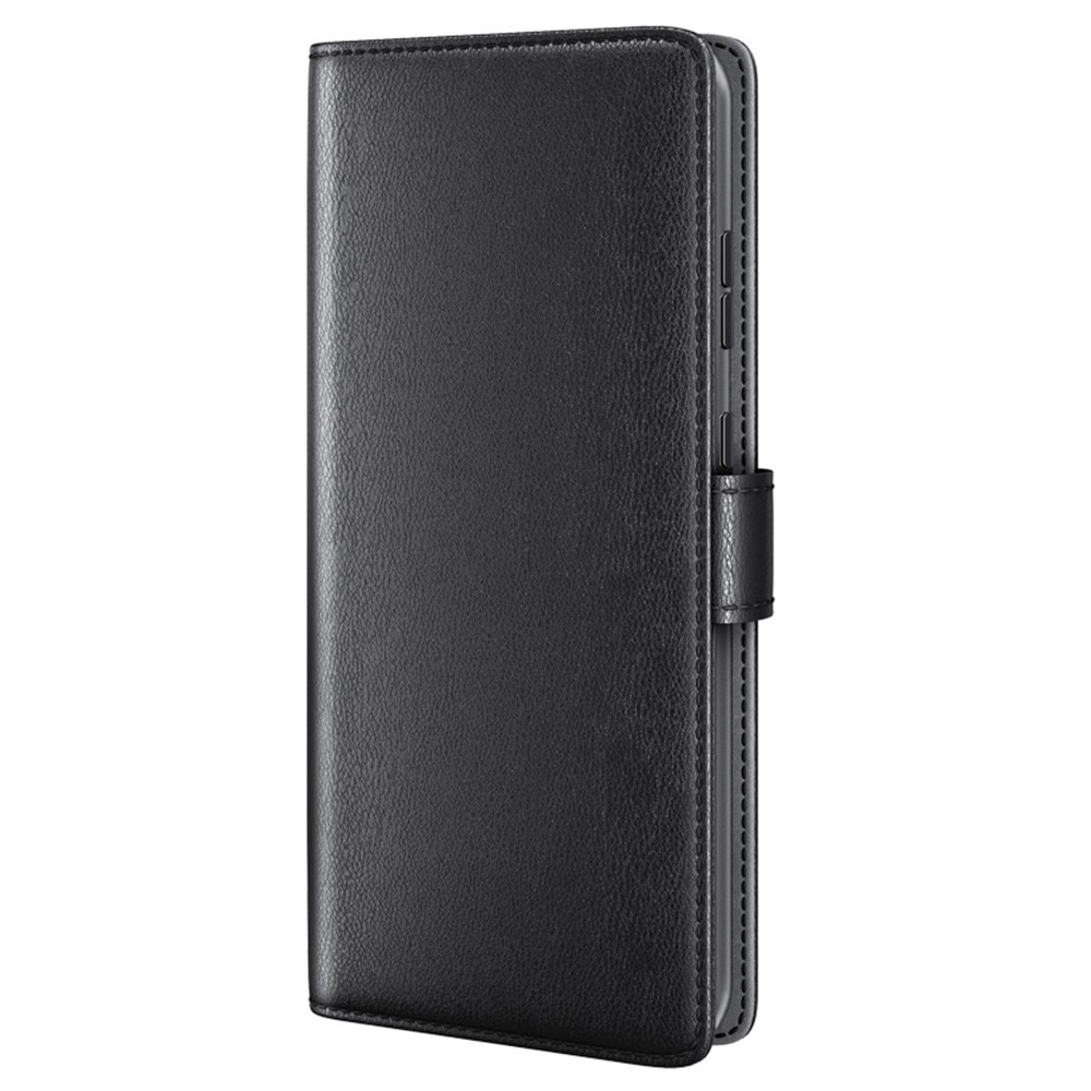 Motorola Moto G55 Genuine Leather Wallet Case Black