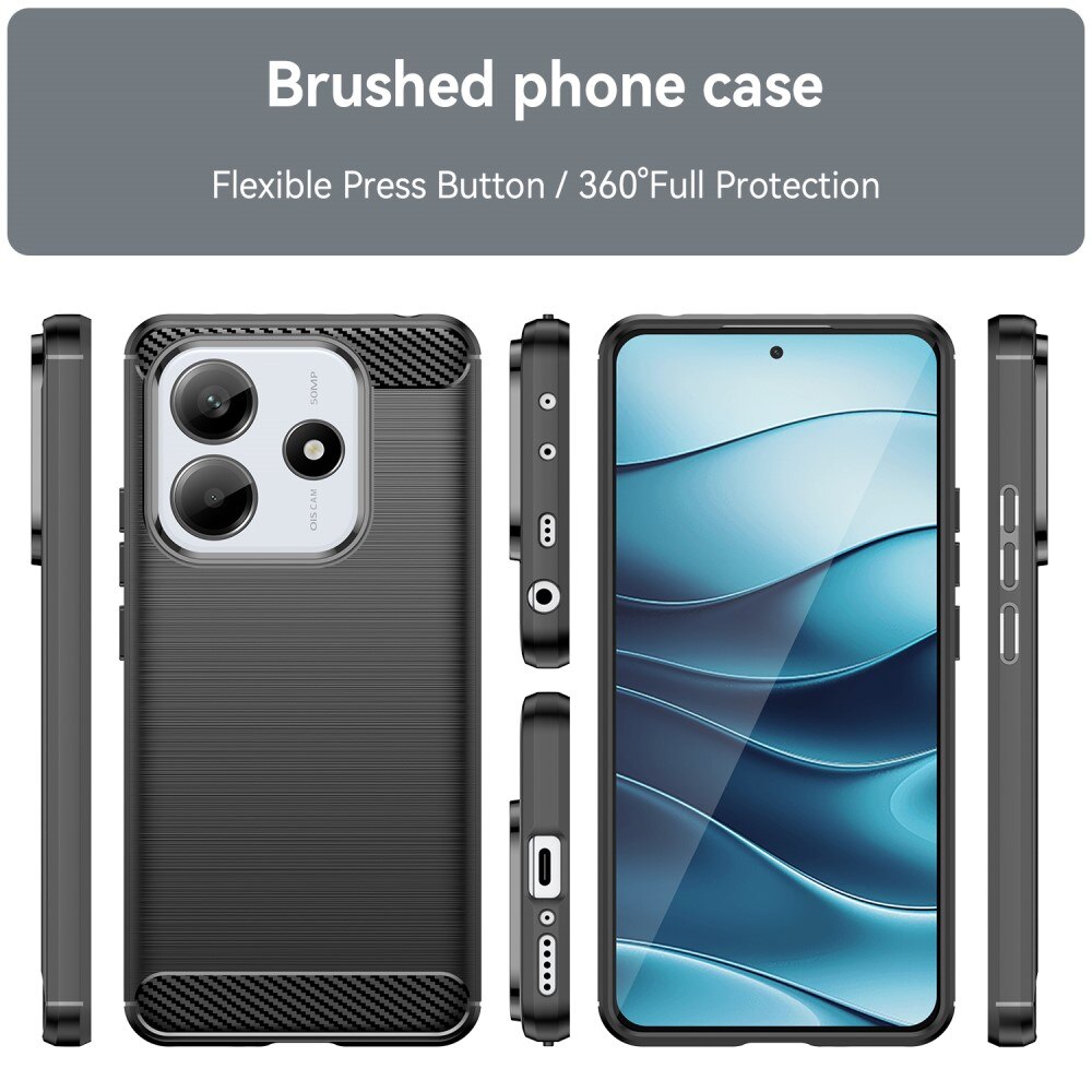 Xiaomi Redmi Note 14 Brushed TPU Case Black