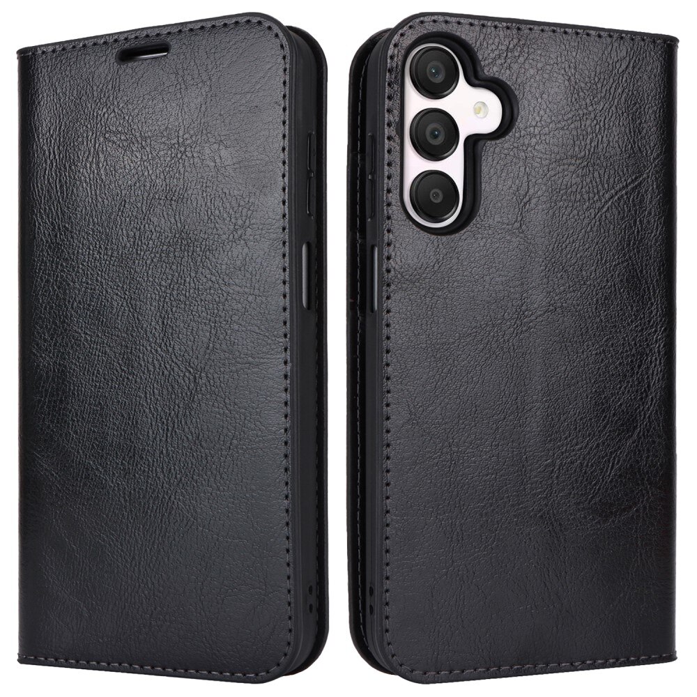 Samsung Galaxy A16 Genuine Leather Wallet Case Black