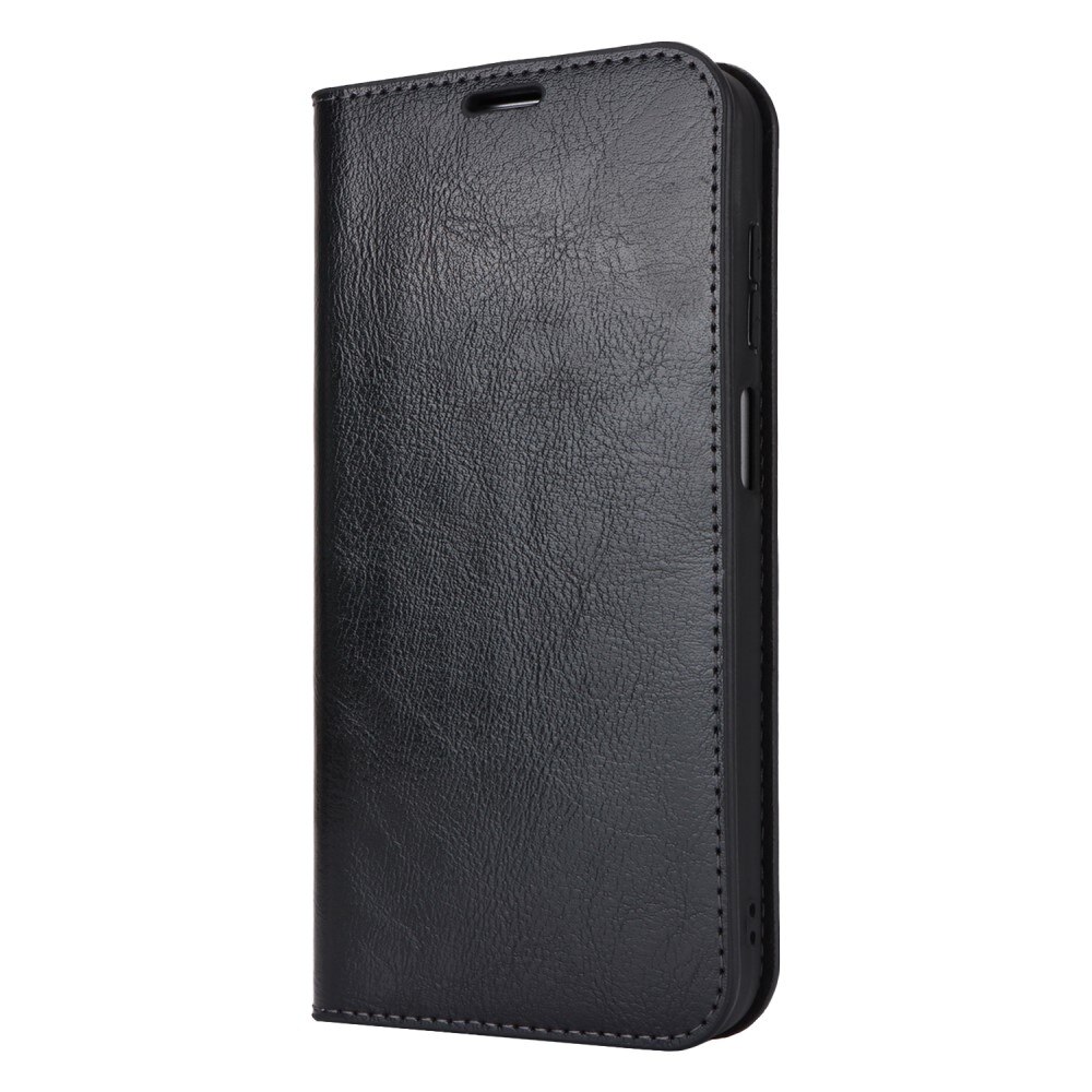 Samsung Galaxy A16 Genuine Leather Wallet Case Black