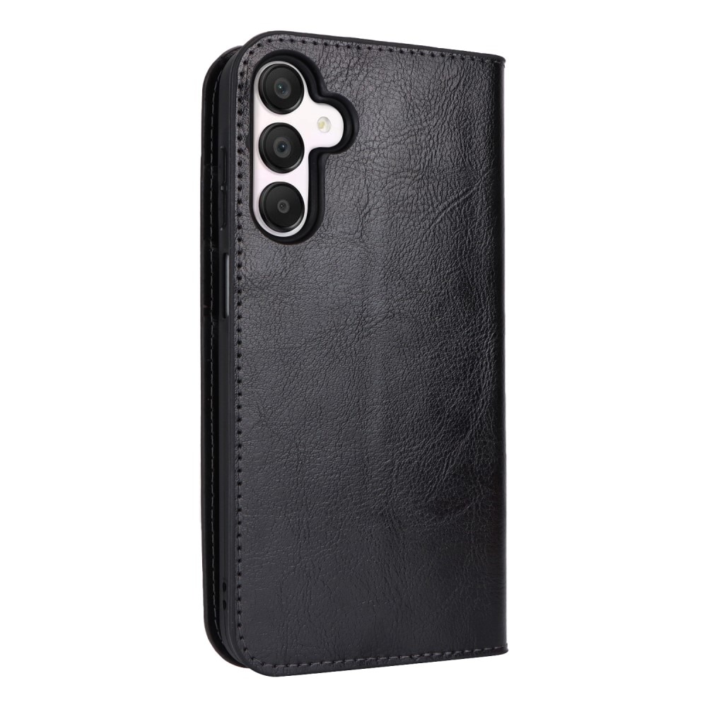 Samsung Galaxy A16 Genuine Leather Wallet Case Black