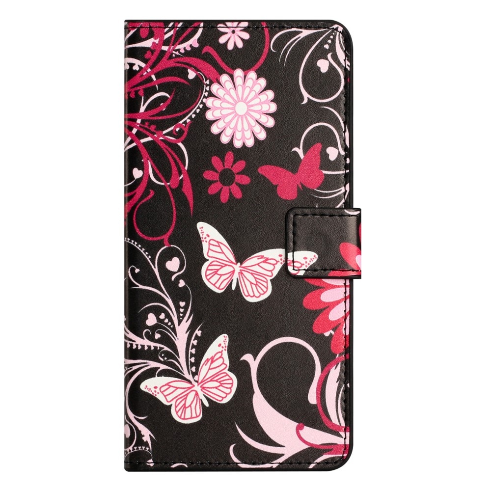 Samsung Galaxy A36 Wallet Case Black Butterfly