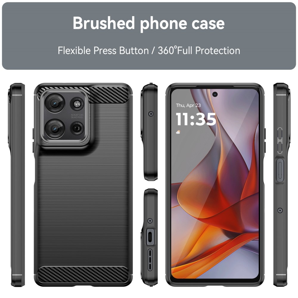 Motorola Moto G75 Brushed TPU Case Black