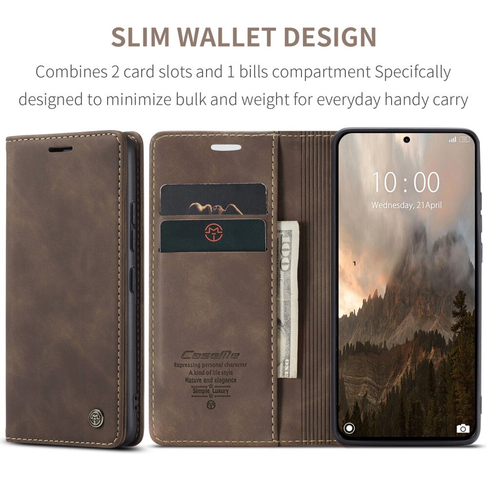 Xiaomi 14T Pro Slim Wallet Case Brown