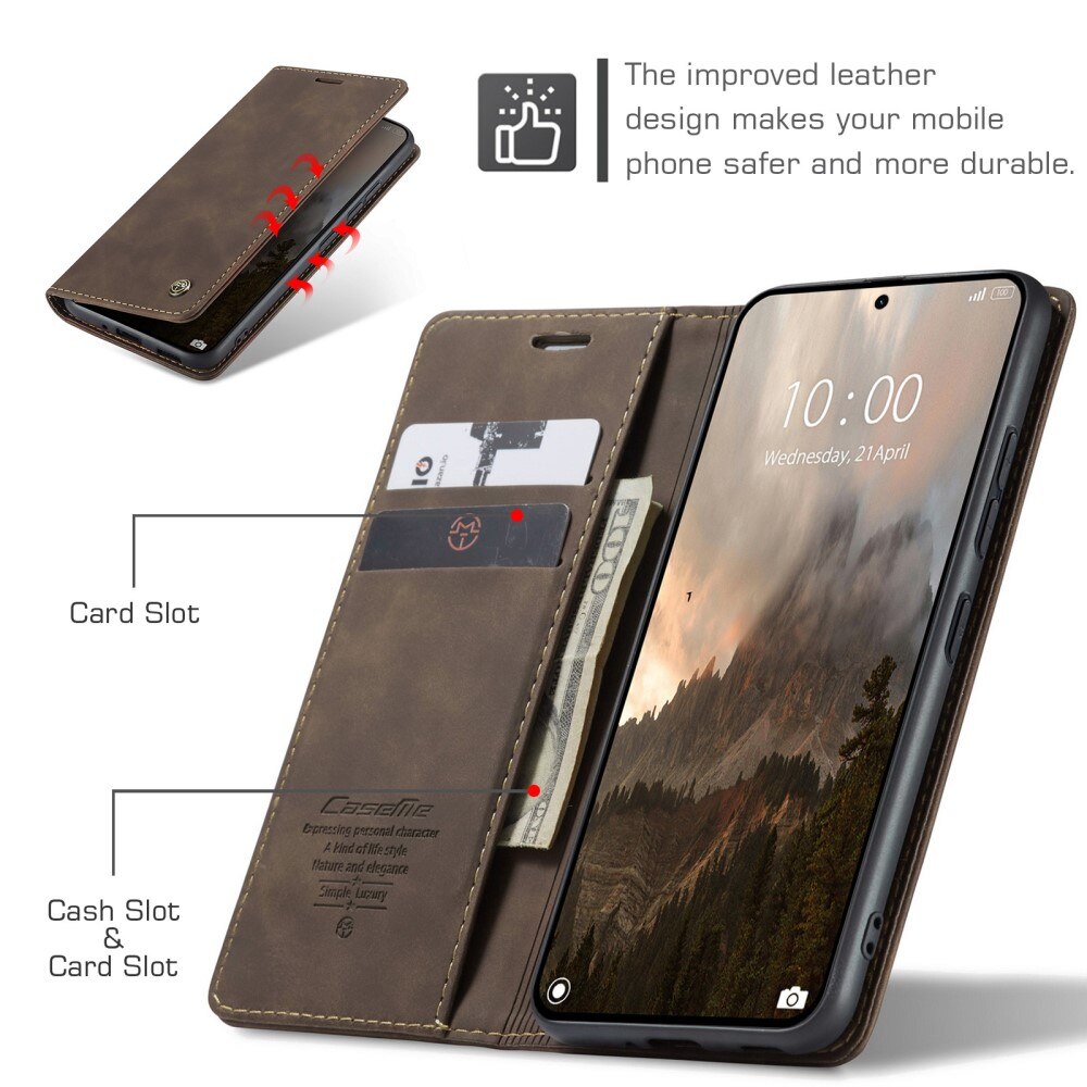 Xiaomi 14T Pro Slim Wallet Case Brown