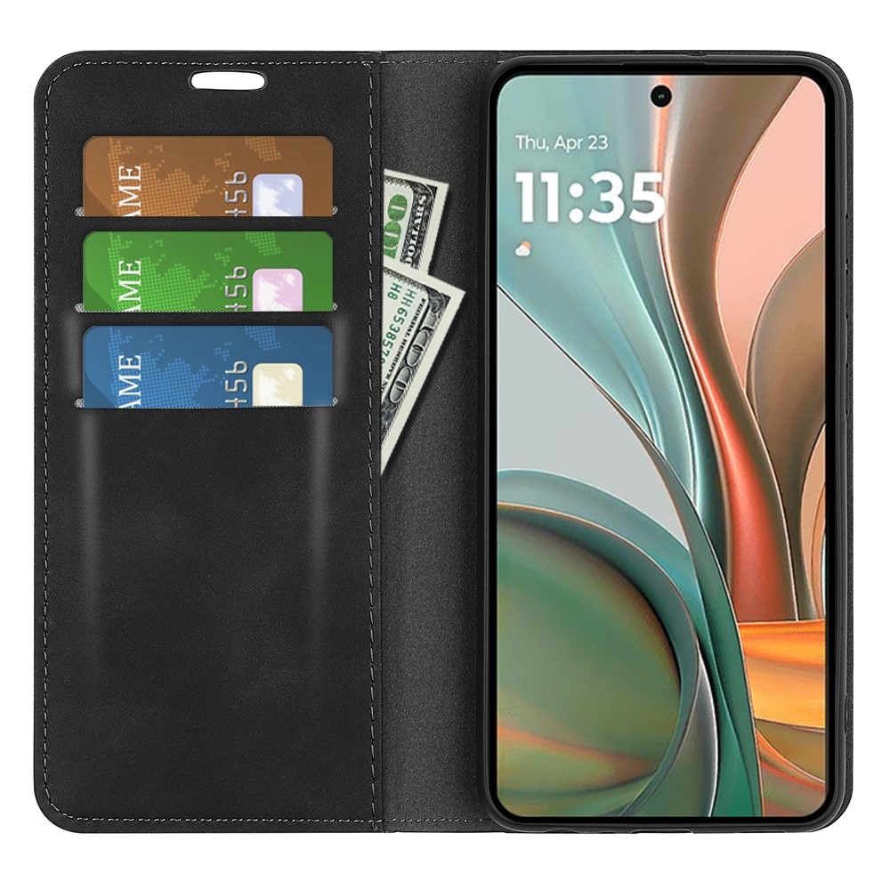 Motorola Moto G75 Slim Wallet Case Black