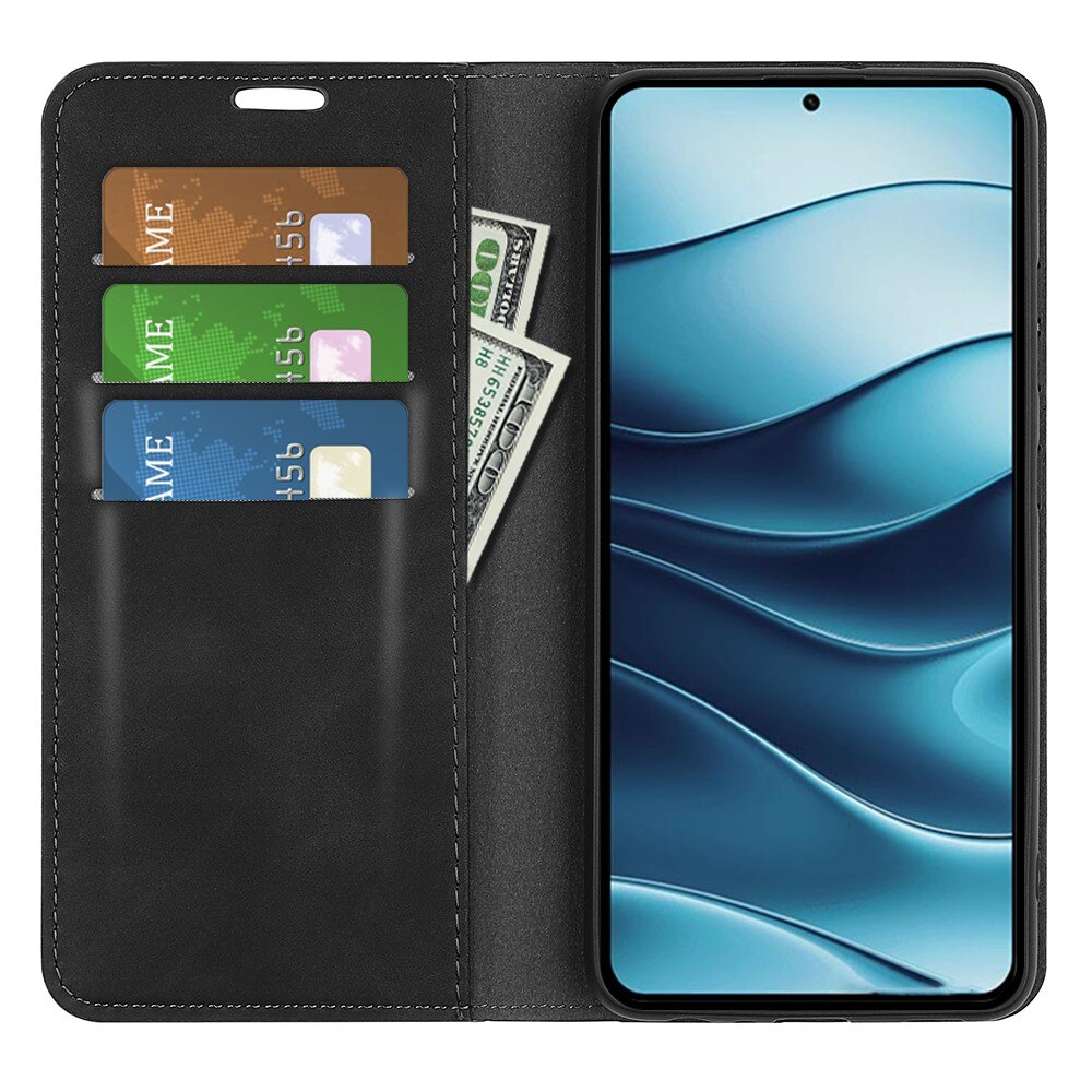 Xiaomi Redmi Note 14 5G Slim Wallet Case Black