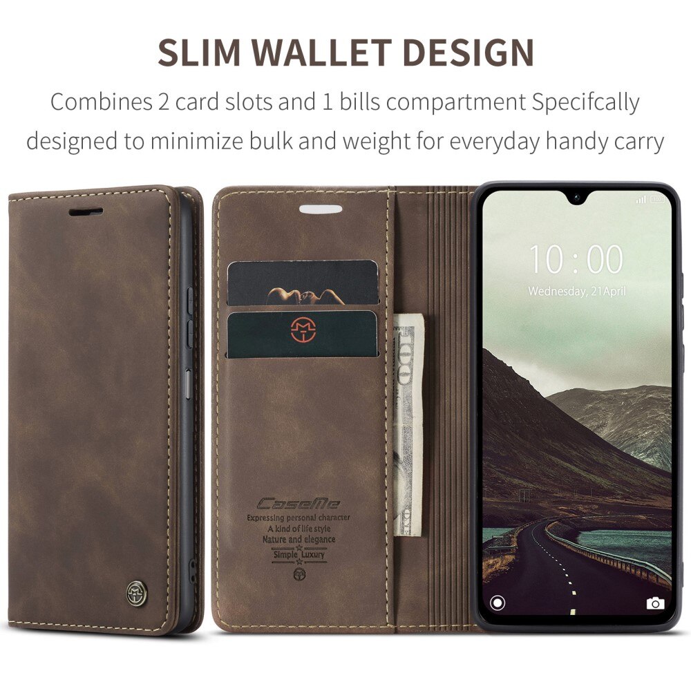 Xiaomi Redmi 14C Slim Wallet Case Brown