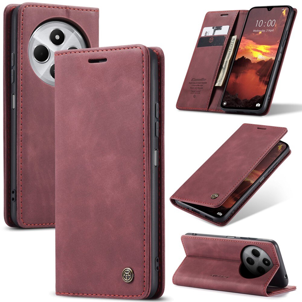 Xiaomi Redmi 14C Slim Wallet Case Red