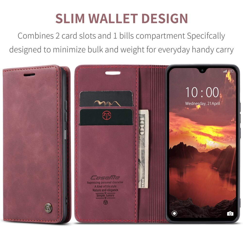 Xiaomi Redmi 14C Slim Wallet Case Red