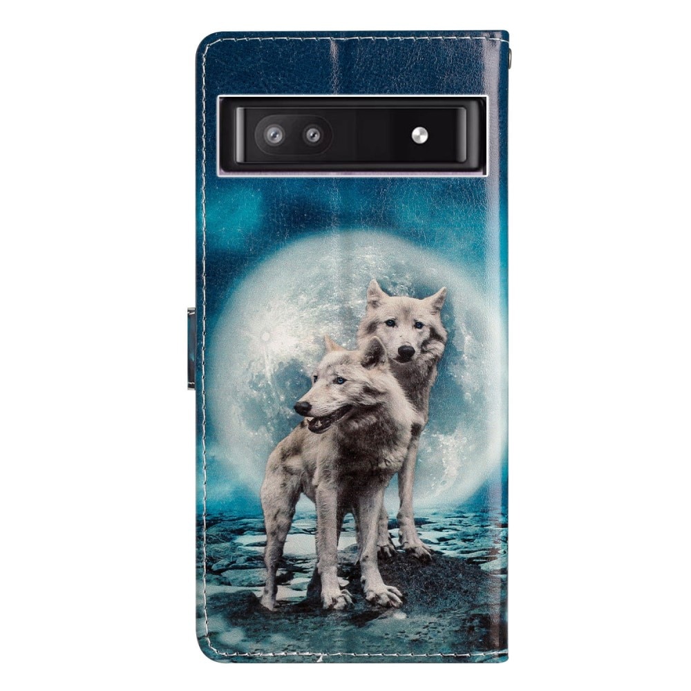 Google Pixel 9a Wallet Book Cover Wolves