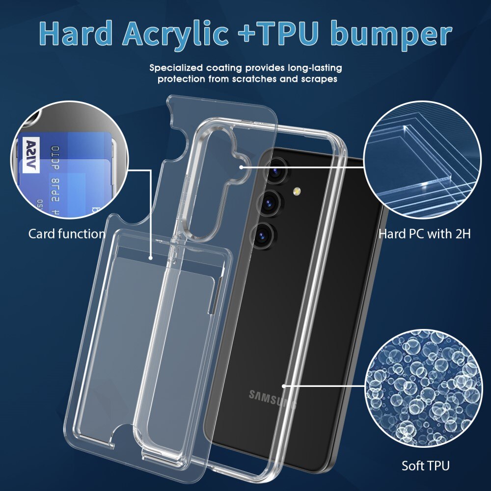 Samsung Galaxy S25 Hybrid Case Card Slot Transparent