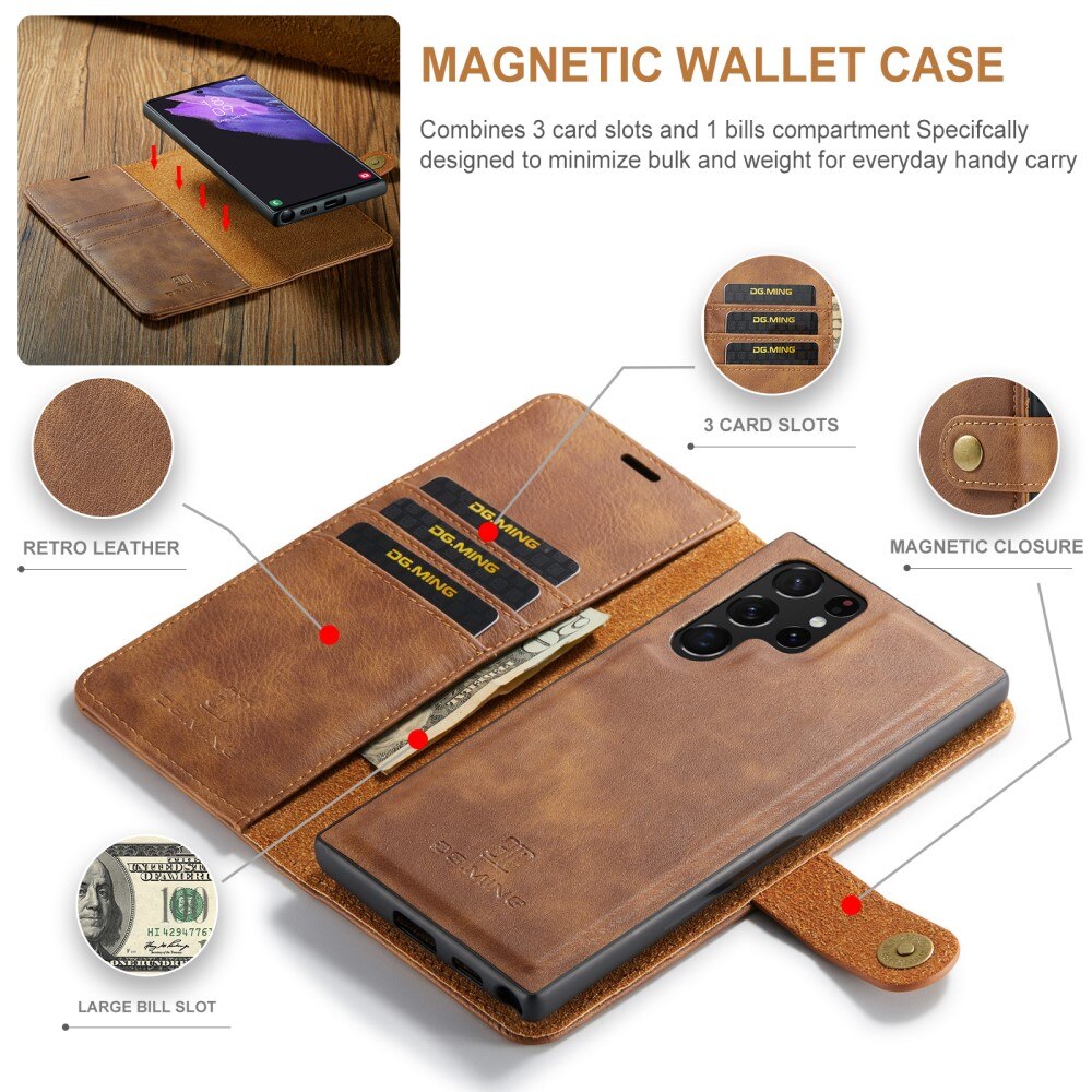 Samsung Galaxy S25 Ultra Magnet Wallet Cognac