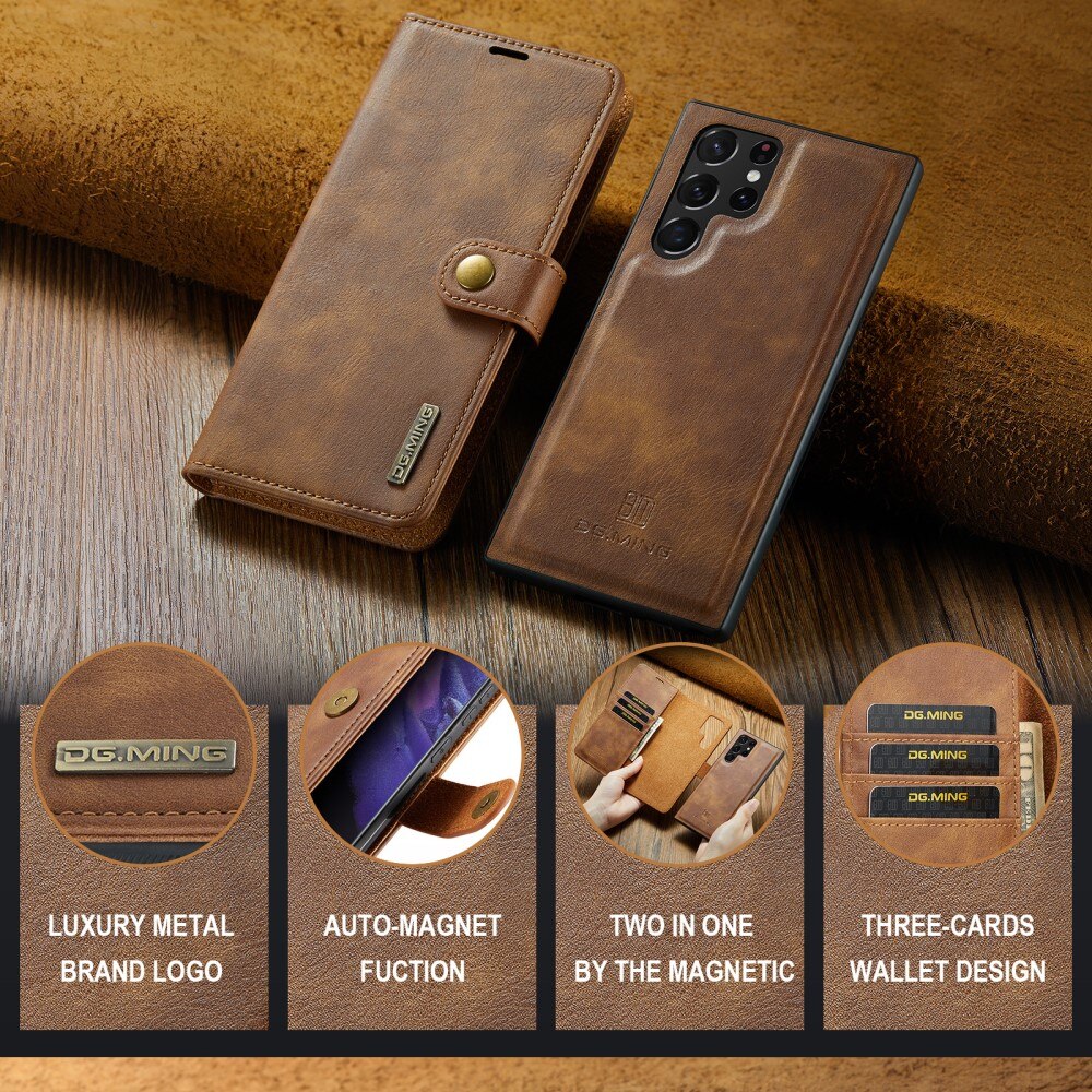 Samsung Galaxy S25 Ultra Magnet Wallet Cognac