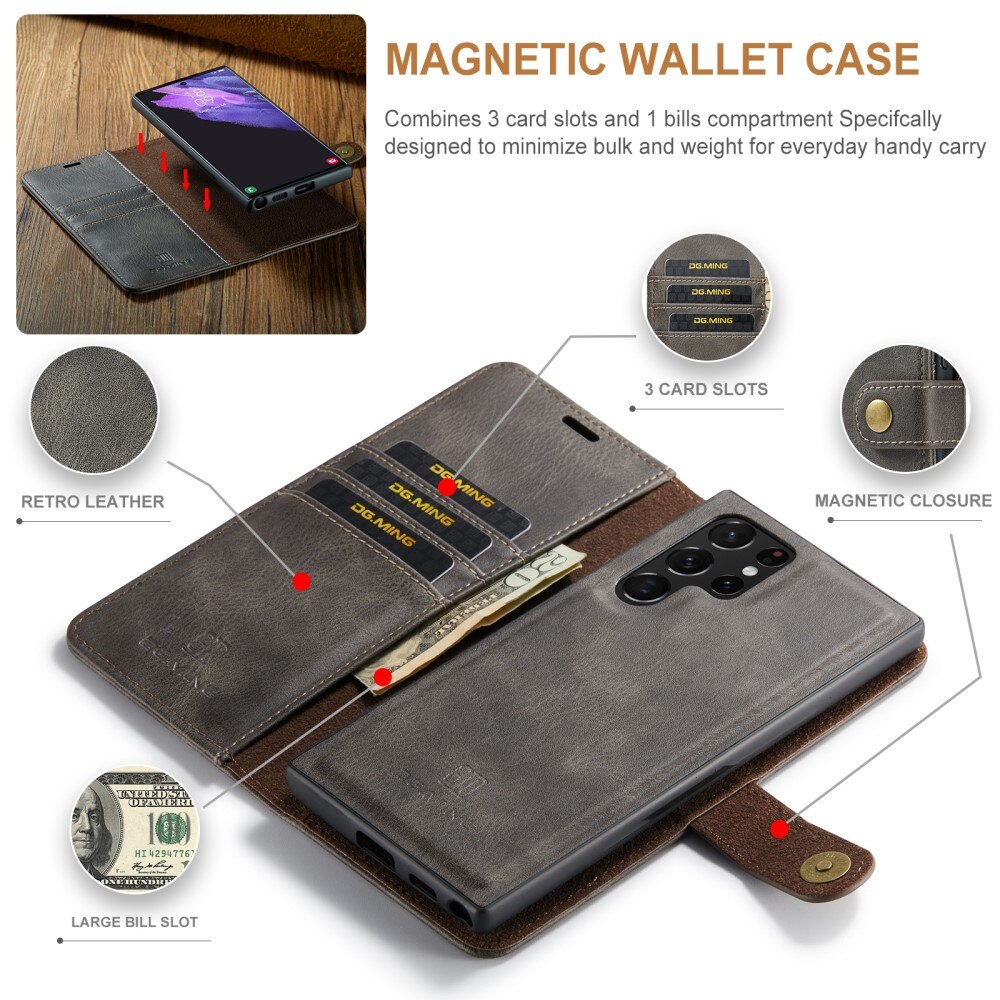 Samsung Galaxy S25 Ultra Magnet Wallet Brown