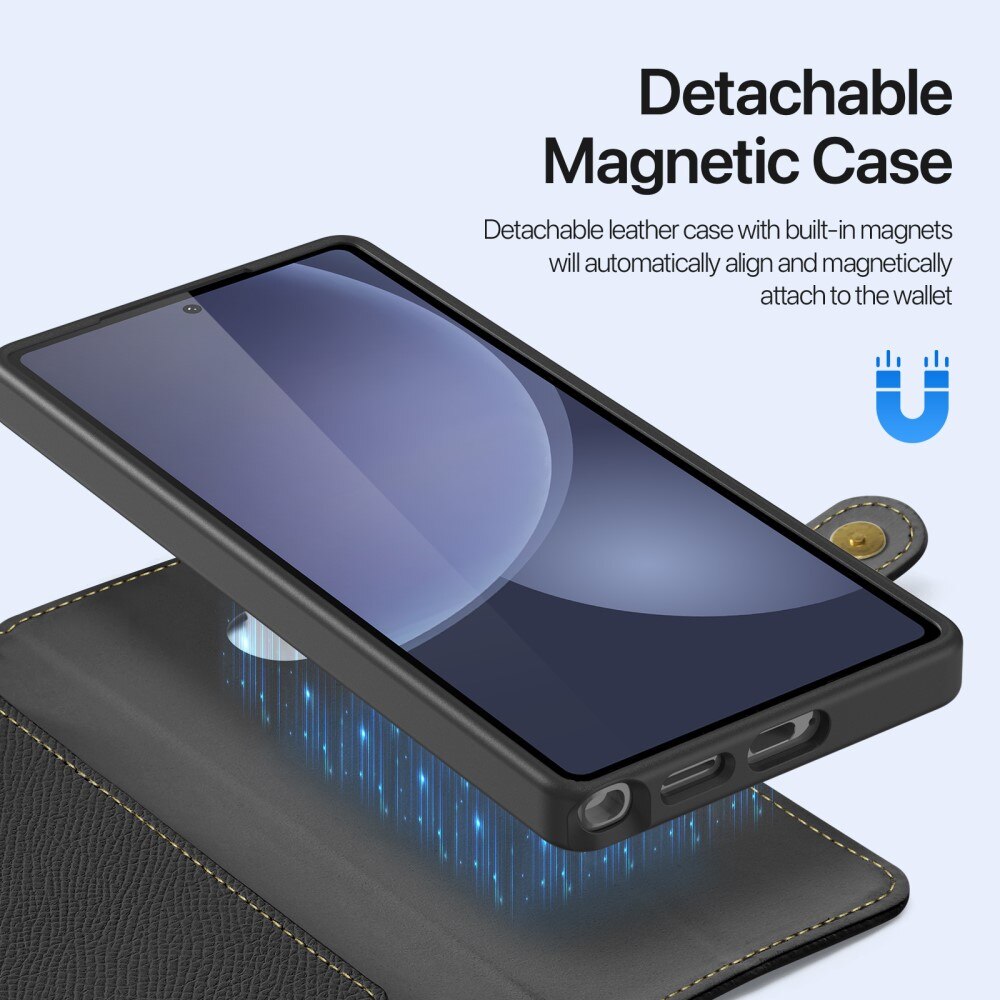 Samsung Galaxy S25 Ultra Lawa Series Magnetic Wallet Case Black