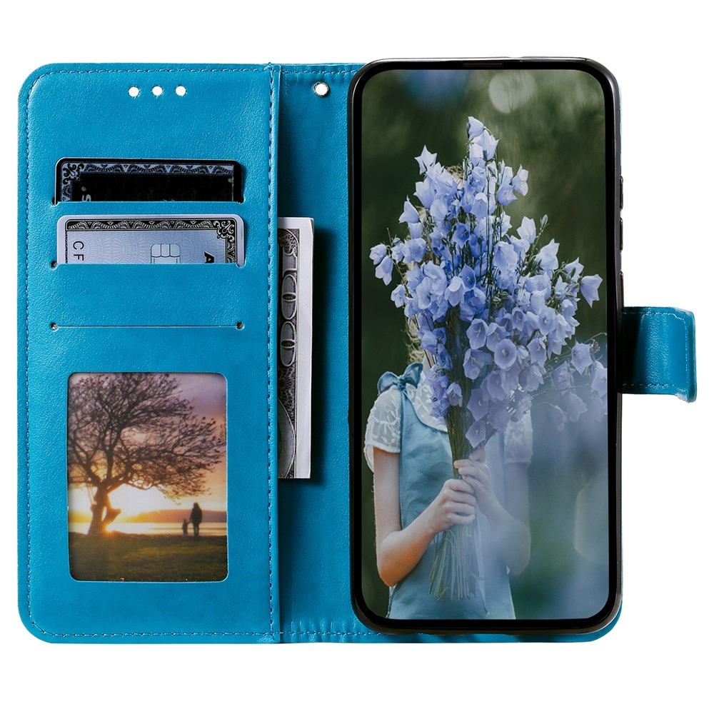 Samsung Galaxy A36 Leather Cover Mandala Blue