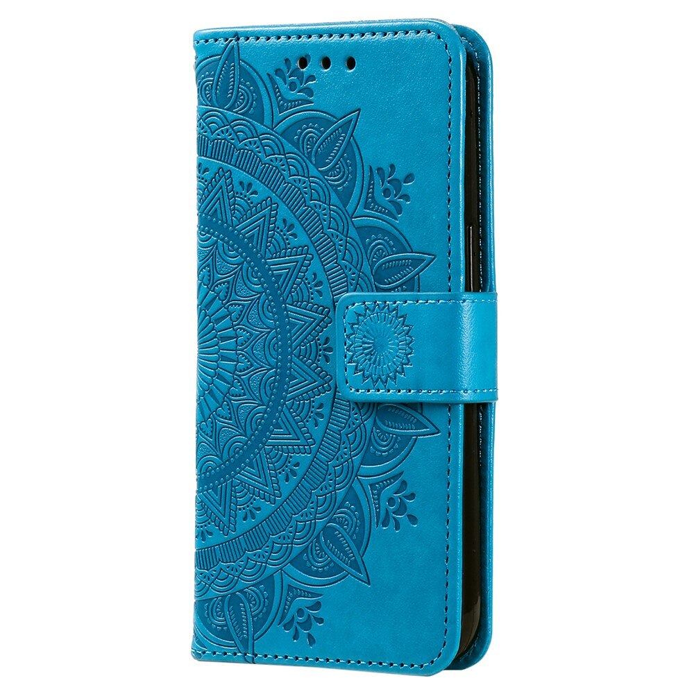 Samsung Galaxy A36 Leather Cover Mandala Blue