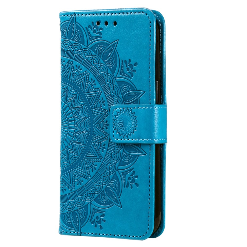 Samsung Galaxy A56 Leather Cover Mandala Blue