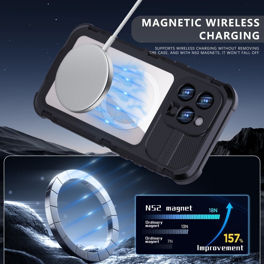 iPhone 16 Pro Max Waterproof Case MagSafe Transparent