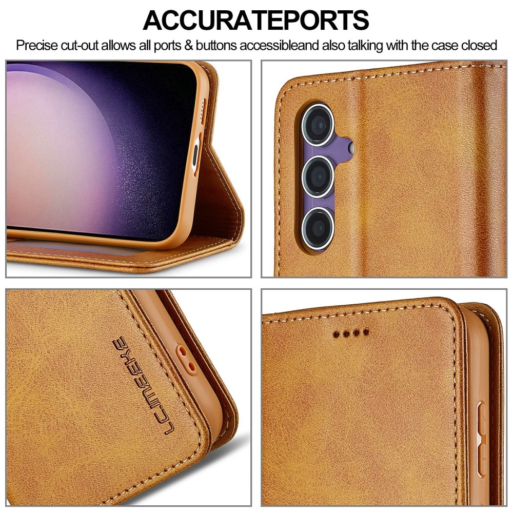 Samsung Galaxy S25 Wallet Case Cognac