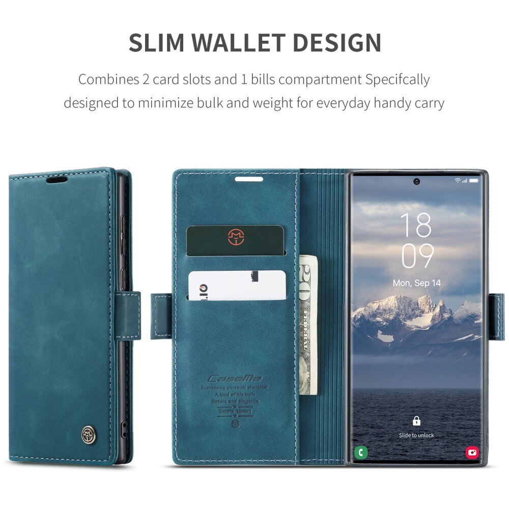 Samsung Galaxy S25 Ultra Slim Wallet Case Blue