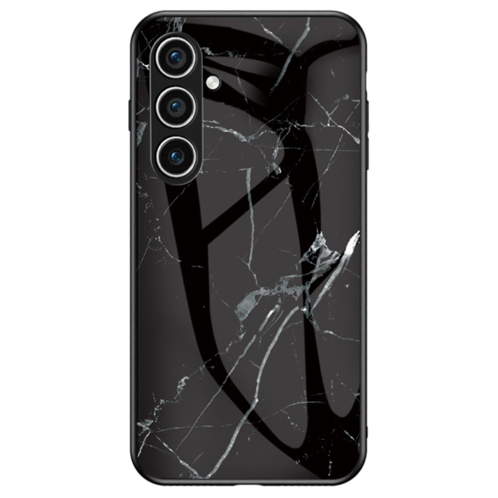 Samsung Galaxy A56 Tempered Glass Case Black Marble