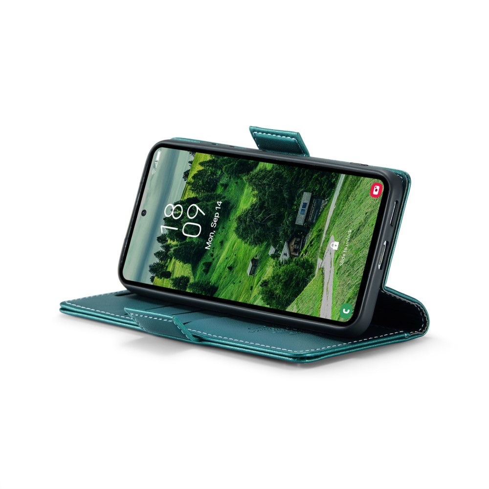 Samsung Galaxy S25 RFID blocking Slim Wallet Case Green