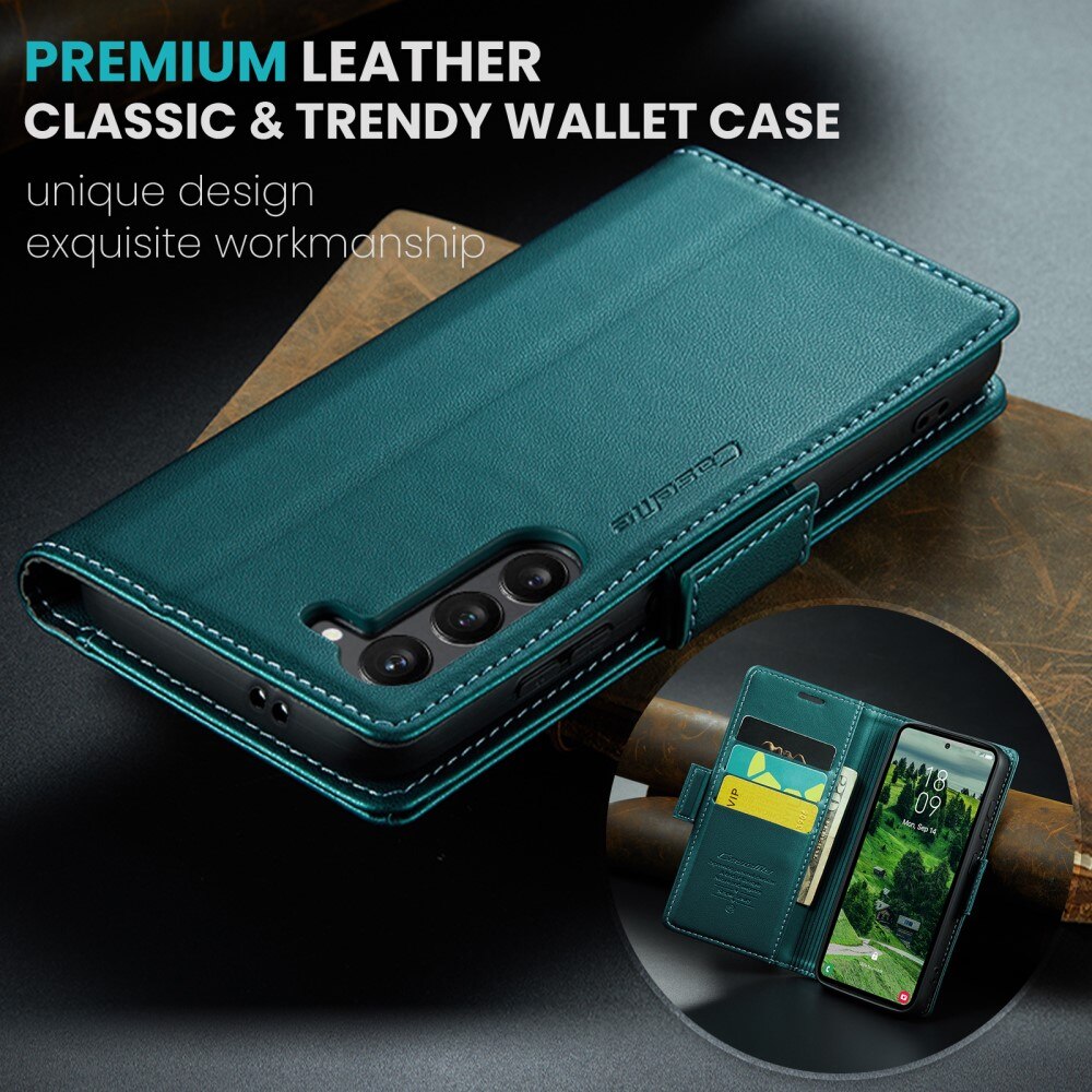 Samsung Galaxy S25 RFID blocking Slim Wallet Case Green