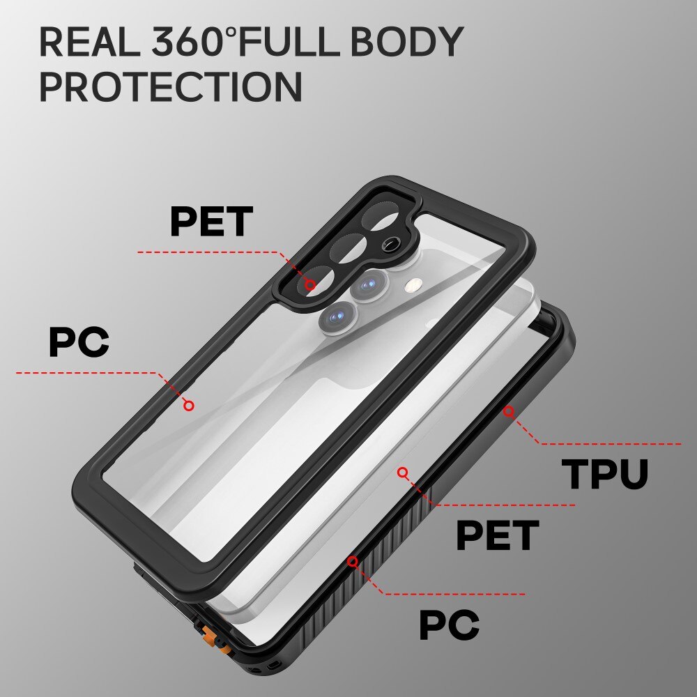 Samsung Galaxy S25 Waterproof Case Transparent