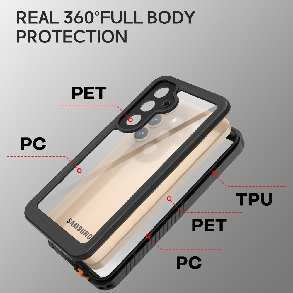 Samsung Galaxy S25 Plus Waterproof Case Transparent