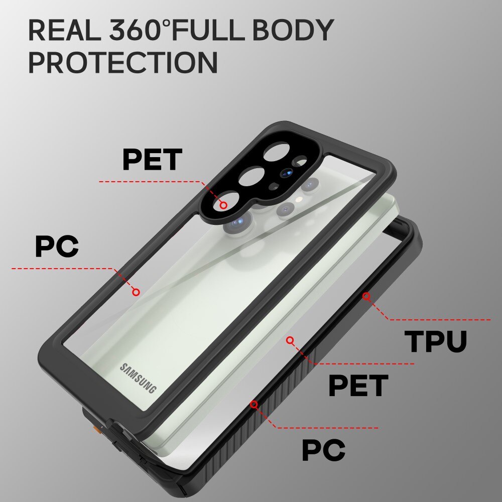 Samsung Galaxy S25 Ultra Waterproof Case Transparent