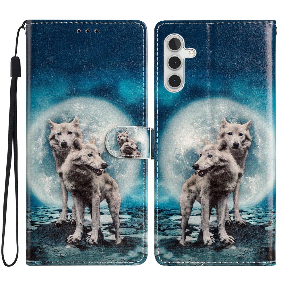 Samsung Galaxy A56 Wallet Book Cover Wolves