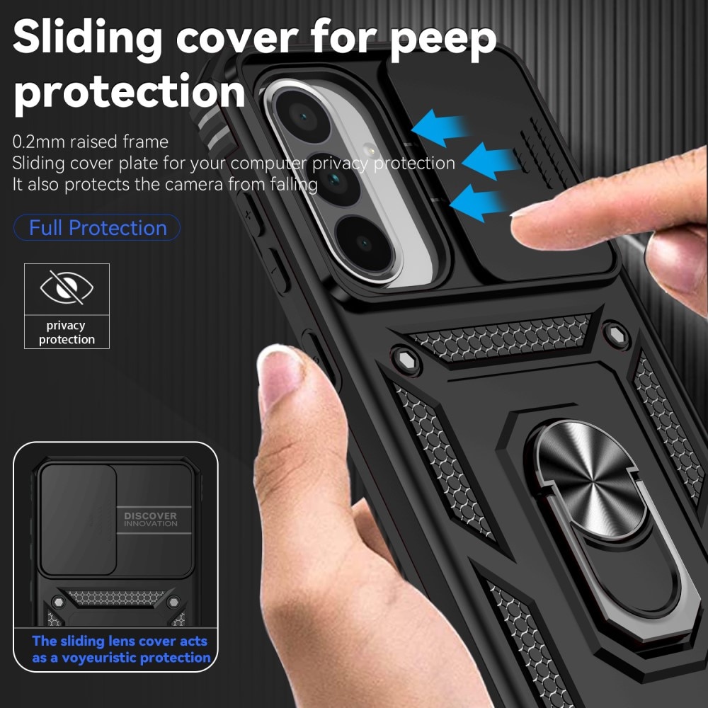 Samsung Galaxy A36 Hybrid Case Tech Ring w. Camera Protector Black