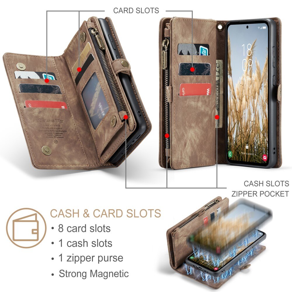 Samsung Galaxy A36 Multi-slot Wallet Case Brown