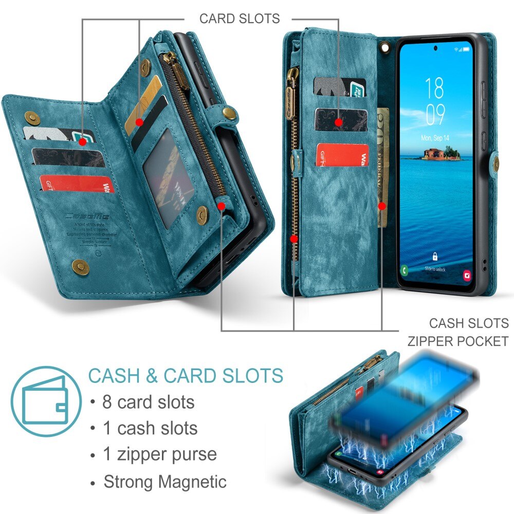 Samsung Galaxy A36 Multi-slot Wallet Case Blue