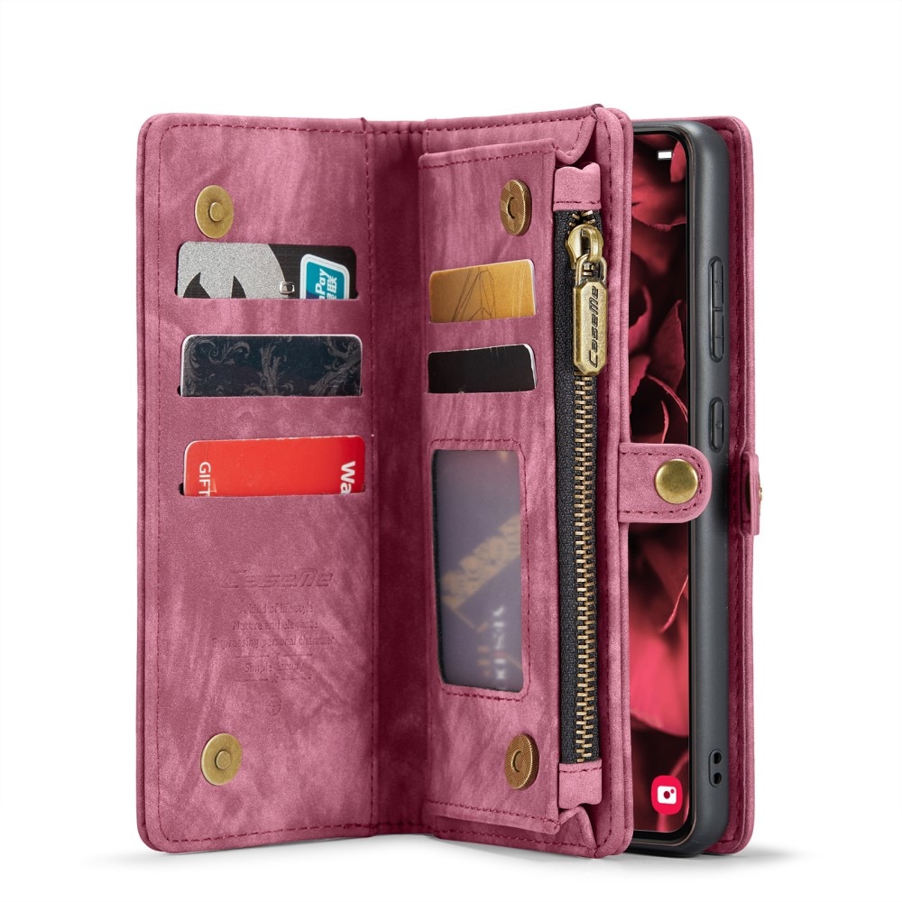 Samsung Galaxy S25 Plus Multi-slot Wallet Case Red