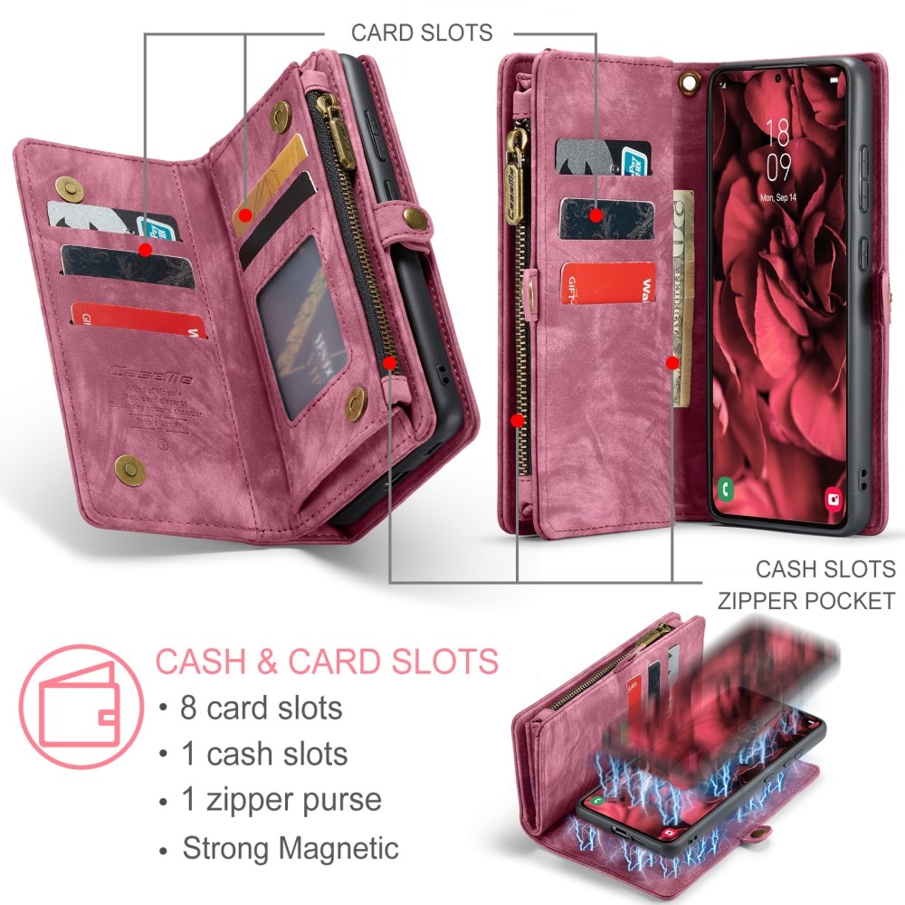 Samsung Galaxy S25 Plus Multi-slot Wallet Case Red