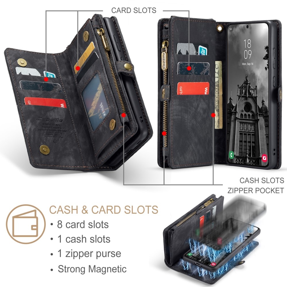 Samsung Galaxy S25 Plus Multi-slot Wallet Case Grey