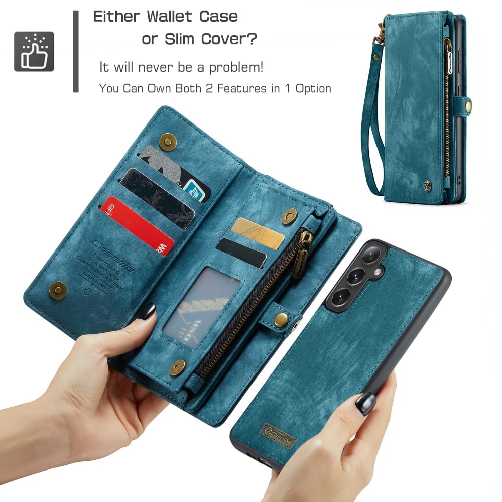 Samsung Galaxy S25 Plus Multi-slot Wallet Case Blue