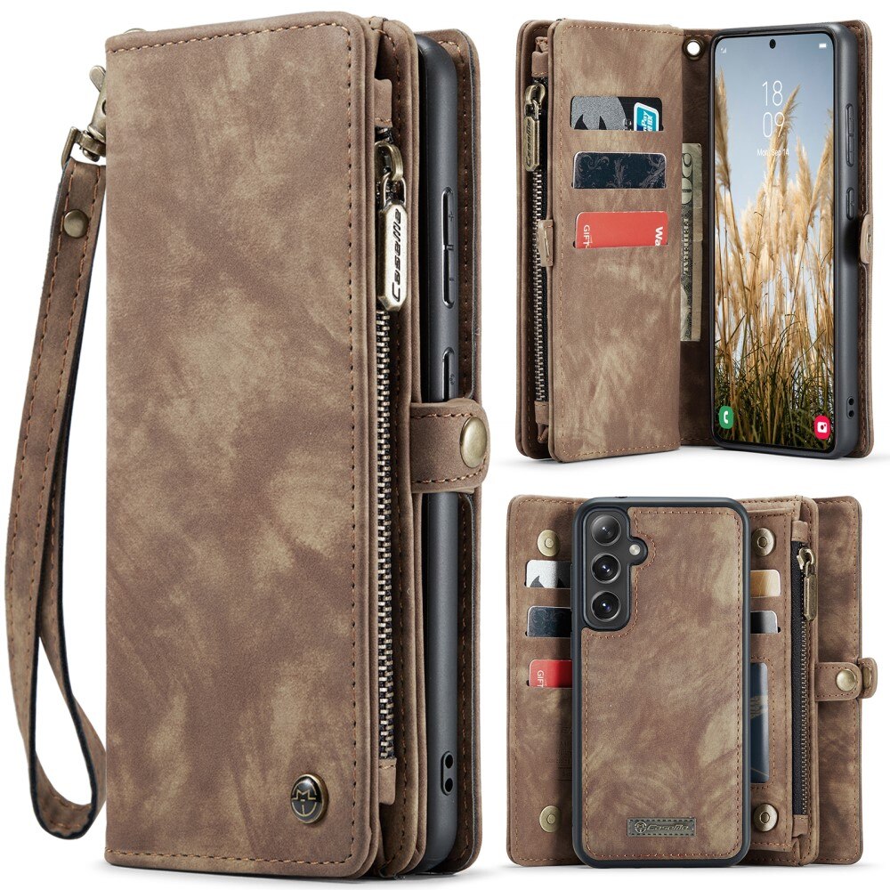 Samsung Galaxy S25 Plus Multi-slot Wallet Case Brown