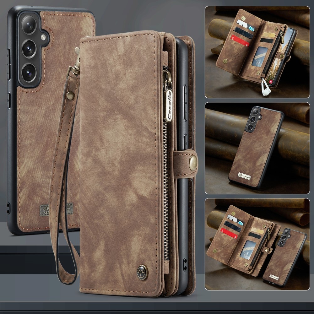 Samsung Galaxy S25 Plus Multi-slot Wallet Case Brown