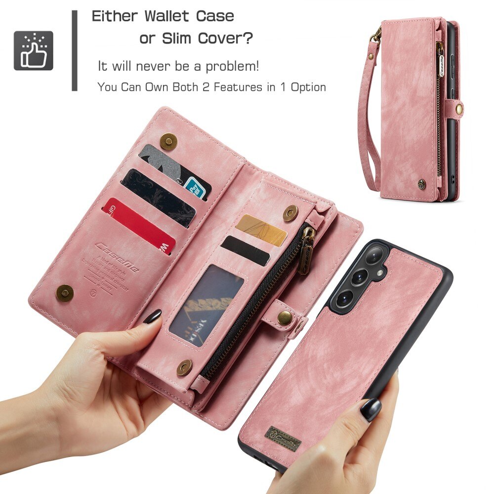 Samsung Galaxy S25 Plus Multi-slot Wallet Case Pink