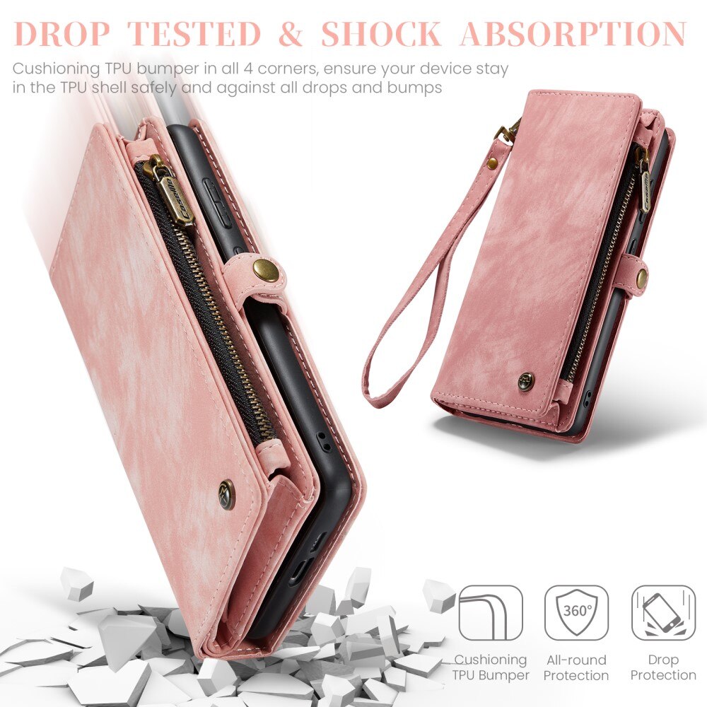 Samsung Galaxy S25 Plus Multi-slot Wallet Case Pink