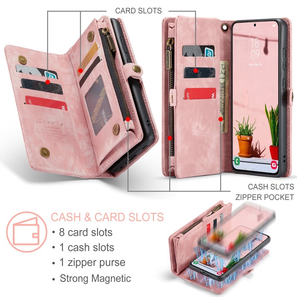 Samsung Galaxy S25 Plus Multi-slot Wallet Case Pink