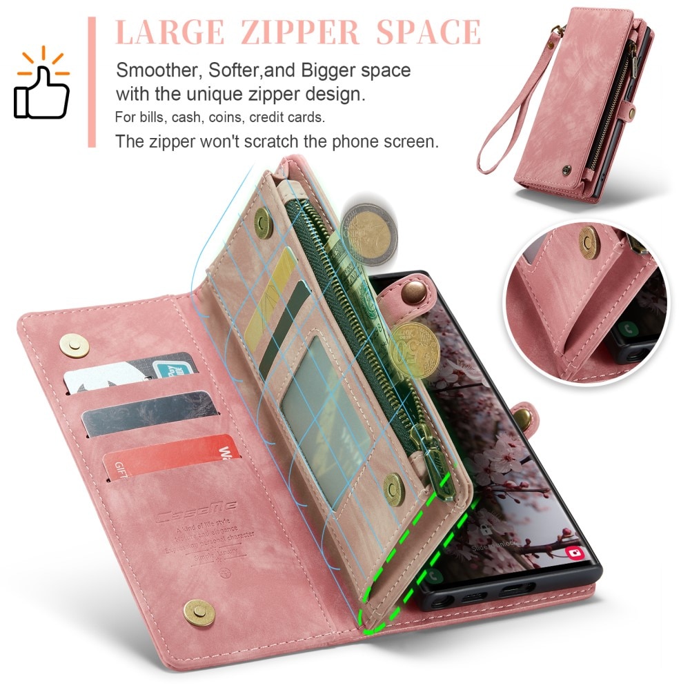 Samsung Galaxy S25 Ultra Multi-slot Wallet Case Pink