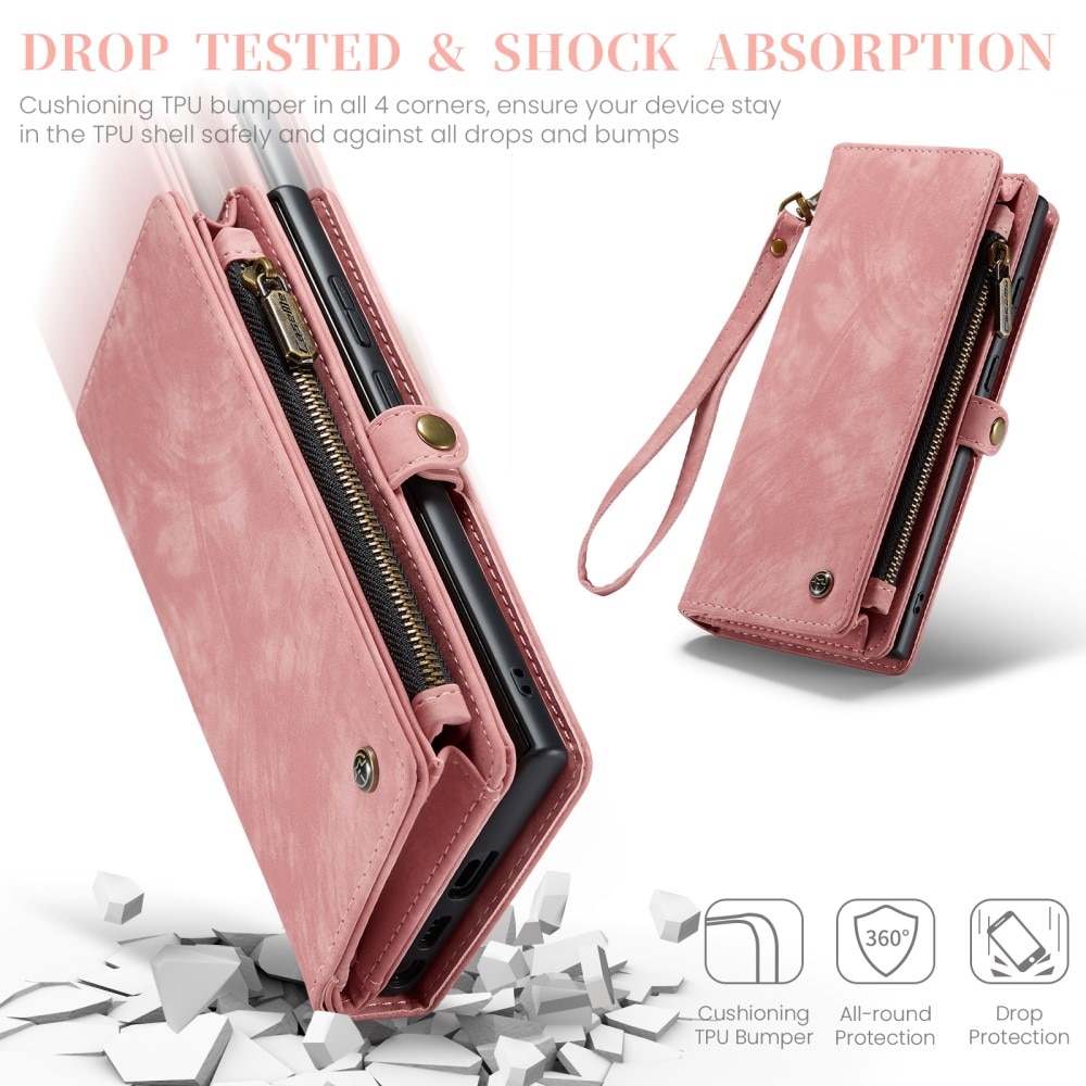 Samsung Galaxy S25 Ultra Multi-slot Wallet Case Pink