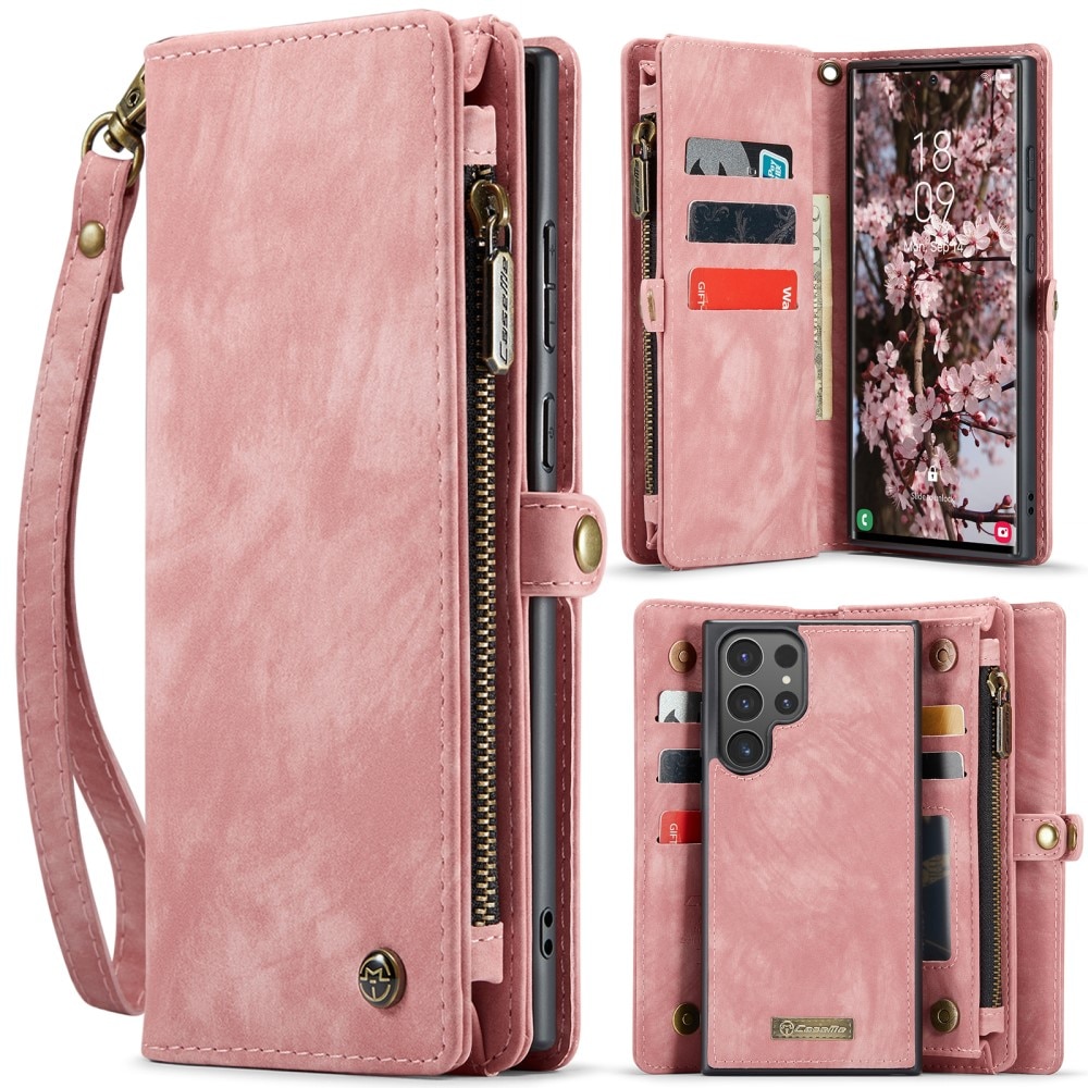 Samsung Galaxy S25 Ultra Multi-slot Wallet Case Pink